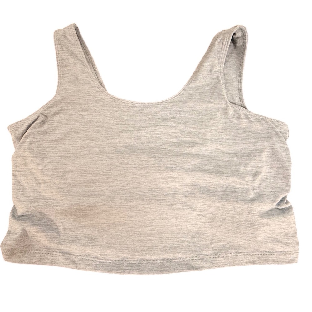 Torrid Blue Heathered Active Crop Top Tank Shelf Bra Size 1 1X